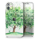 Splattered Watercolor Tree of Life - Vinyl Skin Wrap for iPhone 17 Pro Max, 17 Pro, 17 Air, 17, 16 & All Models — Soft Matte or Ultra Gloss