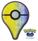 Splattered Yellow Absorbed Watercolor Texture Pokémon GO Plus Vinyl Protective Decal Skin Kit
