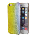 Splattered Yellow Absorbed Watercolor Texture iPhone 6/6s or 6/6s Plus 2-Piece Hybrid INK-Fuzed Case