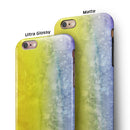 Splattered Yellow Absorbed Watercolor Texture iPhone 6/6s or 6/6s Plus 2-Piece Hybrid INK-Fuzed Case