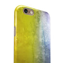 Splattered Yellow Absorbed Watercolor Texture iPhone 6/6s or 6/6s Plus 2-Piece Hybrid INK-Fuzed Case