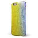 Splattered Yellow Absorbed Watercolor Texture iPhone 6/6s or 6/6s Plus 2-Piece Hybrid INK-Fuzed Case
