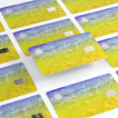 Splattered Yellow Absorbed Watercolor Texture - Premium Protective Decal Skin-Kit for the Apple Credit Card