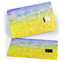 Splattered Yellow Absorbed Watercolor Texture - Premium Protective Decal Skin-Kit for the Apple Credit Card