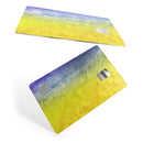 Splattered Yellow Absorbed Watercolor Texture - Premium Protective Decal Skin-Kit for the Apple Credit Card