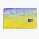 Splattered Yellow Absorbed Watercolor Texture - Premium Protective Decal Skin-Kit for the Apple Credit Card