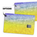 Splattered Yellow Absorbed Watercolor Texture - Premium Protective Decal Skin-Kit for the Apple Credit Card