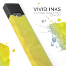 Splattered Yellow Absorbed Watercolor Texture - Premium Decal Protective Skin-Wrap Sticker compatible with the Juul Labs vaping device