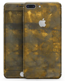 Splotched Golden Fibers V1 - Skin-kit for the iPhone 8 or 8 Plus