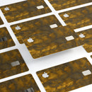 Splotched Golden Fibers V2 - Premium Protective Decal Skin-Kit for the Apple Credit Card