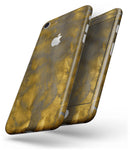Splotched Golden Fibers V2 - Skin-kit for the iPhone 8 or 8 Plus