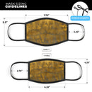 Splotched Golden Pattern - Made in USA Mouth Cover Unisex Anti-Dust Cotton Blend Reusable & Washable Face Mask with Adjustable Sizing for Adult or Child