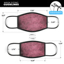 Splotched Maroon Pattern - Made in USA Mouth Cover Unisex Anti-Dust Cotton Blend Reusable & Washable Face Mask with Adjustable Sizing for Adult or Child
