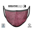 Splotched Maroon Pattern - Made in USA Mouth Cover Unisex Anti-Dust Cotton Blend Reusable & Washable Face Mask with Adjustable Sizing for Adult or Child