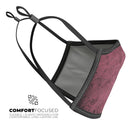 Splotched Maroon Pattern - Made in USA Mouth Cover Unisex Anti-Dust Cotton Blend Reusable & Washable Face Mask with Adjustable Sizing for Adult or Child