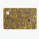 Sponge Gray and Gold Watercolor - Premium Protective Decal Skin-Kit for the Apple Credit Card