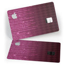 Sprakling Pink Orbs Over Burgundy Diamonds - Premium Protective Decal Skin-Kit for the Apple Credit Card