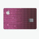 Sprakling Pink Orbs Over Burgundy Diamonds - Premium Protective Decal Skin-Kit for the Apple Credit Card