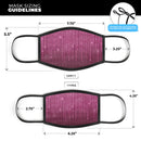 Sprakling Pink Orbs Over Burgundy Diamonds - Made in USA Mouth Cover Unisex Anti-Dust Cotton Blend Reusable & Washable Face Mask with Adjustable Sizing for Adult or Child