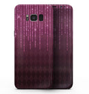 Sprakling Pink Orbs Over Burgundy Diamonds - Samsung Galaxy S8 Full-Body Skin Kit
