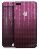 Sprakling Pink Orbs Over Burgundy Diamonds - Skin-kit for the iPhone 8 or 8 Plus