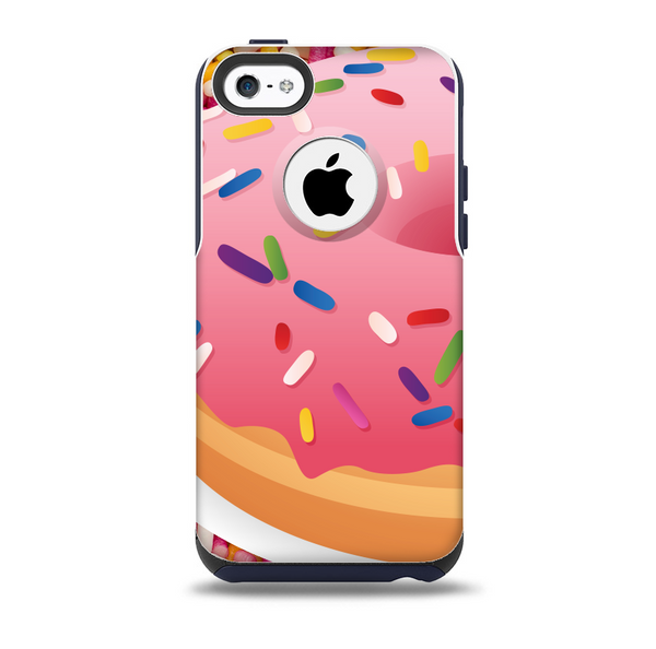 Sprinkled 3d Donut Skin for the iPhone 5c OtterBox Commuter Case