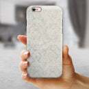 Stained Blue Damask Pattern iPhone 6/6s or 6/6s Plus 2-Piece Hybrid INK-Fuzed Case