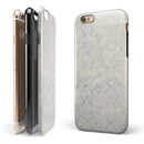 Stained Blue Damask Pattern iPhone 6/6s or 6/6s Plus 2-Piece Hybrid INK-Fuzed Case
