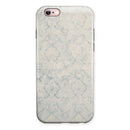 Stained Blue Damask Pattern iPhone 6/6s or 6/6s Plus 2-Piece Hybrid INK-Fuzed Case