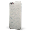 Stained Blue Damask Pattern iPhone 6/6s or 6/6s Plus 2-Piece Hybrid INK-Fuzed Case