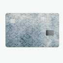 Stained Faded Blue Damask Pattern - Premium Protective Decal Skin-Kit for the Apple Credit Card