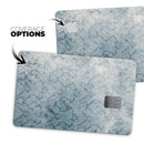 Stained Faded Blue Damask Pattern - Premium Protective Decal Skin-Kit for the Apple Credit Card