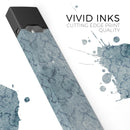 Stained Faded Blue Damask Pattern - Premium Decal Protective Skin-Wrap Sticker compatible with the Juul Labs vaping device