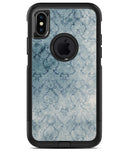 Stained Faded Blue Damask Pattern - iPhone X OtterBox Case & Skin Kits