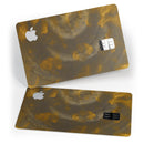 Stained Gold and Gray Circles  - Premium Protective Decal Skin-Kit for the Apple Credit Card