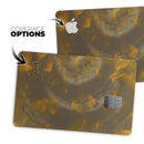 Stained Gold and Gray Circles  - Premium Protective Decal Skin-Kit for the Apple Credit Card