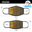 Stained Golden Watercolor - Made in USA Mouth Cover Unisex Anti-Dust Cotton Blend Reusable & Washable Face Mask with Adjustable Sizing for Adult or Child