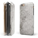 Stained Gray Damask Pattern iPhone 6/6s or 6/6s Plus 2-Piece Hybrid INK-Fuzed Case