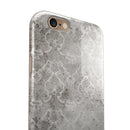 Stained Gray Damask Pattern iPhone 6/6s or 6/6s Plus 2-Piece Hybrid INK-Fuzed Case