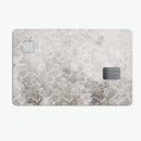 Stained Gray Damask Pattern - Premium Protective Decal Skin-Kit for the Apple Credit Card