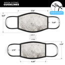 Stained Gray Damask Pattern - Made in USA Mouth Cover Unisex Anti-Dust Cotton Blend Reusable & Washable Face Mask with Adjustable Sizing for Adult or Child