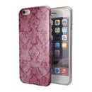 Stained Magenta Damask Pattern iPhone 6/6s or 6/6s Plus 2-Piece Hybrid INK-Fuzed Case