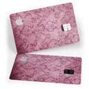 Stained Magenta Damask Pattern - Premium Protective Decal Skin-Kit for the Apple Credit Card