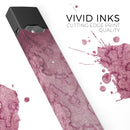 Stained Magenta Damask Pattern - Premium Decal Protective Skin-Wrap Sticker compatible with the Juul Labs vaping device