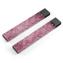 Stained Magenta Damask Pattern - Premium Decal Protective Skin-Wrap Sticker compatible with the Juul Labs vaping device