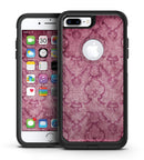 Stained Magenta Damask Pattern - iPhone 7 or 7 Plus Commuter Case Skin Kit