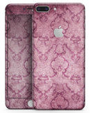 Stained Magenta Damask Pattern - Skin-kit for the iPhone 8 or 8 Plus