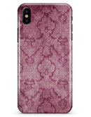 Stained Magenta Damask Pattern - iPhone X Clipit Case
