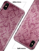 Stained Magenta Damask Pattern - iPhone X Clipit Case