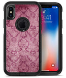 Stained Magenta Damask Pattern - iPhone X OtterBox Case & Skin Kits